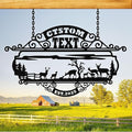 Personalized Farm Sign, Custom Farm Metal Signs Outdoor, Custom Ranch Sign, Customized Family Name Metal Signs for Farms, Ranch, Farmhouse, Housewarming Rancher Gifts