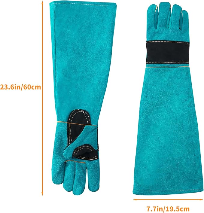 Animal Handling Glove Anti Scratch Protective Gloves for Training Dogs Cat Bird Snake Parrot Lizard Wild Animals Reptiles,Bite Resistant Gloves
