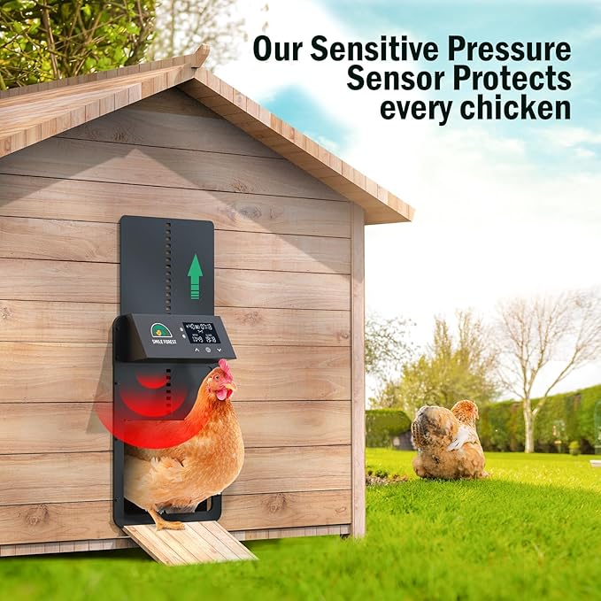 Automatic Chicken Coop Door, Automatic Chicken Door with Timer & Light Sensor