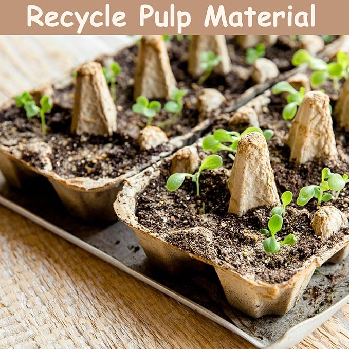 200 Pcs Vintage Egg Cartons with Labels, Square Dozen Egg Basket Blank Natural Paper Pulp, Classical 3x4 Style Holds Up to One Twelve 12 Count Chicken Eggs, Sturdy Eggs Box with Stickers