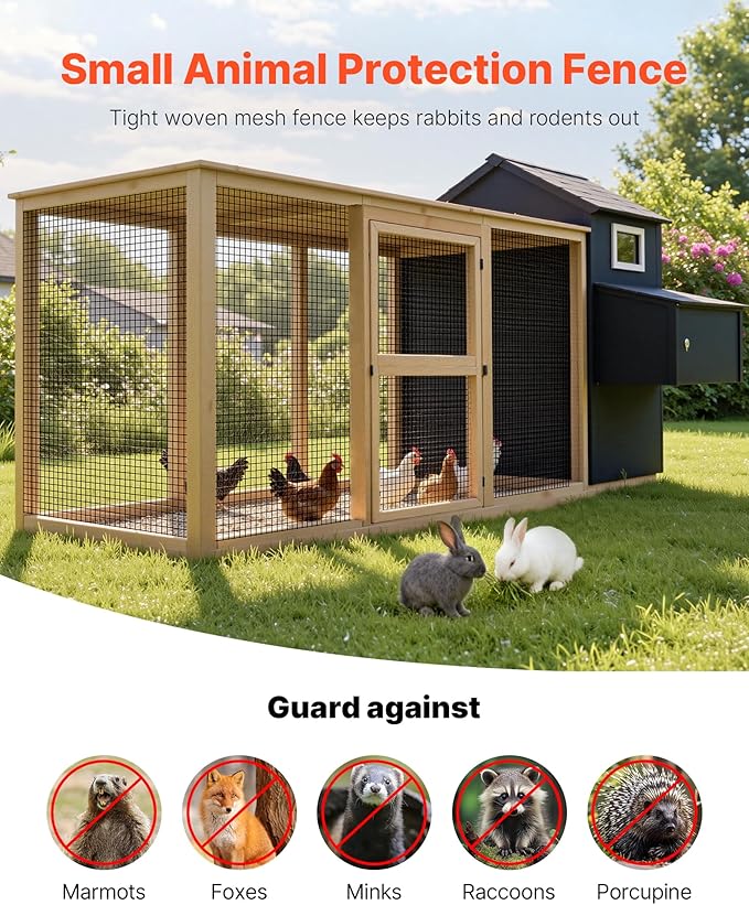VEVOR Hardware Cloth 24 in x 50 ft, 1/2 in 19 Gauge Galvanized Wire Mesh Roll, Weather-Resistant Vinyl Coated Chicken Wire Fencing, Heavy Duty Welded Garden Plant Fencing for Rabbit Cage Snake Fence