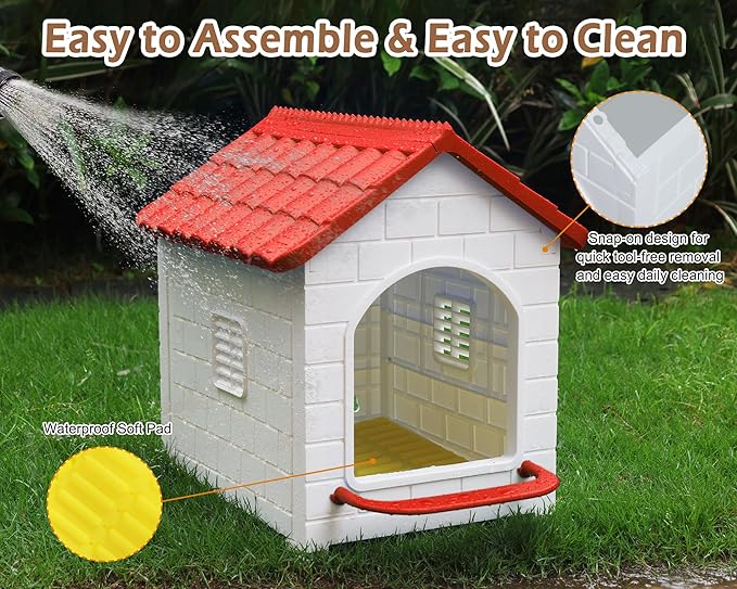 Nesting Boxes for Chicken, Plastic Single Compartment Chicken Nesting Box for Laying Eggs for Hens, Ducks and Poultry - Red