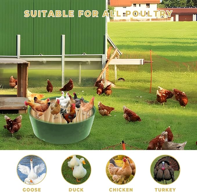Chicken Dust Bath Tub, Dust Bath for Chickens with Bottomless Design, Chicken Dust Bath Container, Ideal Chicken Coop Accessories for Chickens, Hens, Ducks, Geese, and Other Poultry