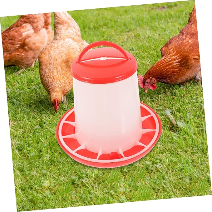 HEMOTON Poultry Feeder Chick Feeder Easy to Clean Hanging Design for Chickens and Other Poultry No Waste Automatic Food Dispenser and Feeding