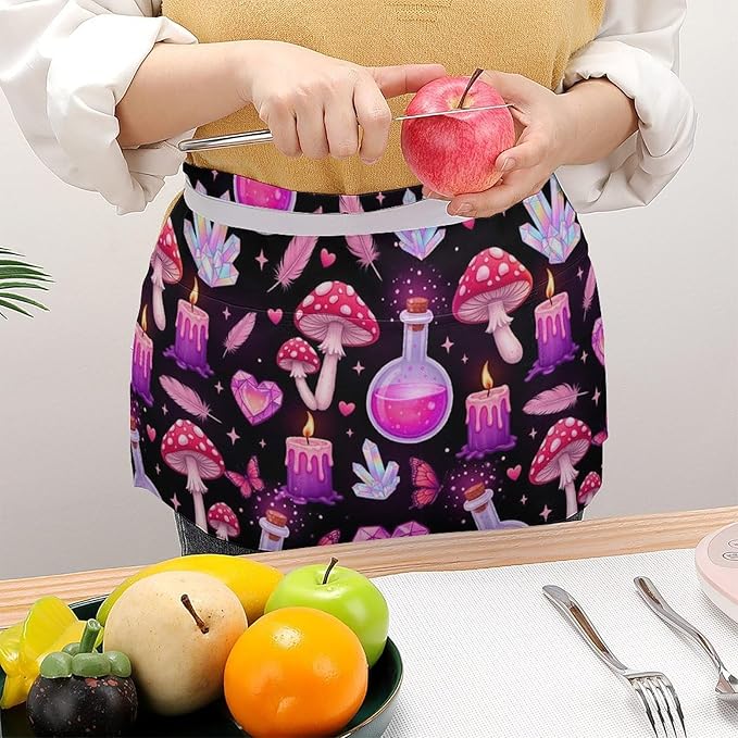 Server Waitress Waist Apron Cooking Kitchen Restaurant Aprons for Women Men
