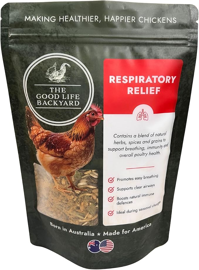 Good Life Backyard Respiratory Relief for Chickens – Aromatic Spice Blend for Flock’s Respiratory Comfort (1 lb Pouch) | Hatching Time
