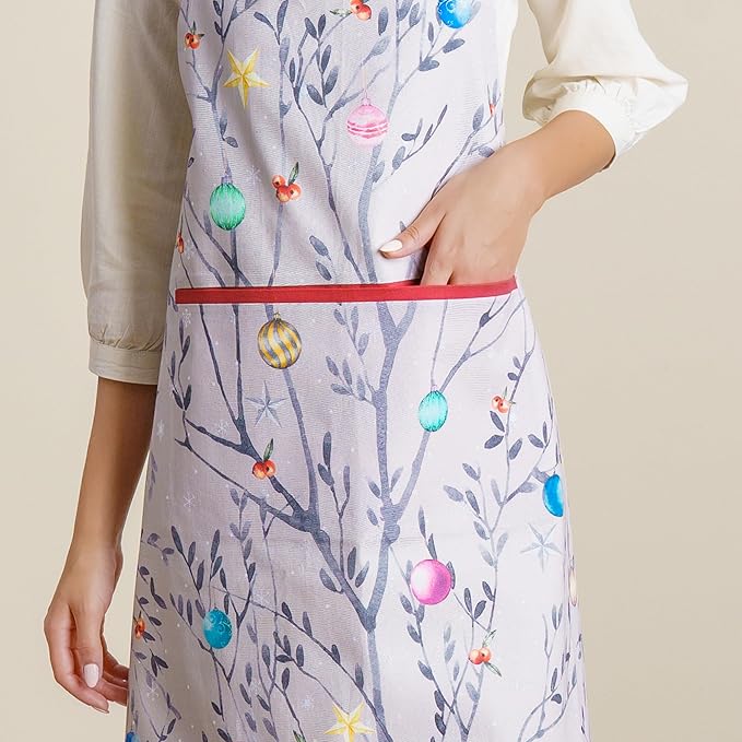 Maison d' Hermine 100% Cotton Apron for women with Pocket Kitchen Chef Apron for Men Cooking Easter Decorations