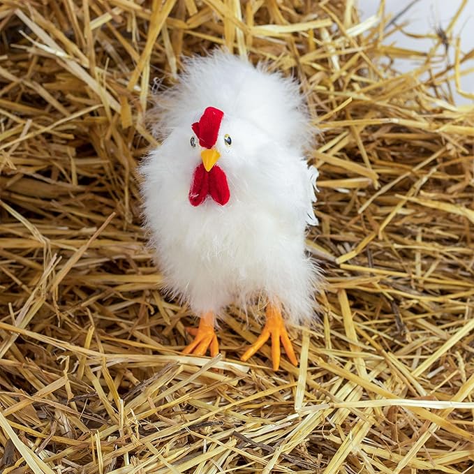 ZUCKER White Hen House Decoration | Farmhouse Decor | Chicken Statue Figurine