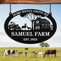 Personalized Metal Farm Signs, Custom Ranch Sign, Customized Farm Metal Signs Outdoor, Custom Large Hanging Family Name Sign for Farms, Ranch, Barn, Farmhouse