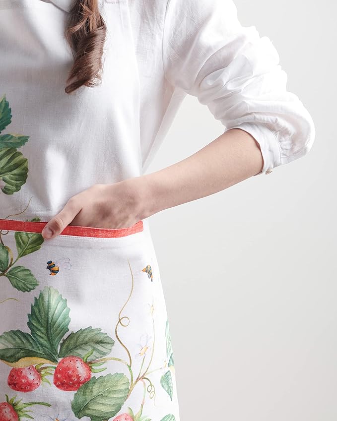 Maison d' Hermine 100% Cotton Apron for women with Pocket Kitchen Chef Apron for Men Cooking Easter Decorations