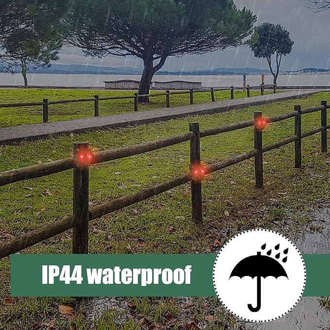 Eyourlife Predator Lights for Chicken coop,Solar Predator Deterrent Flashing Lights,Night Guard Predator Light Suitable for Yard and Chicken Coop to Stop Coyote Fox Raccoon Skunk (Green, 2)