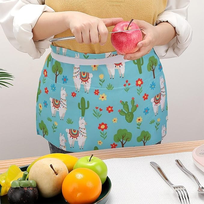 Server Waitress Waist Apron Cooking Kitchen Restaurant Aprons for Women Men