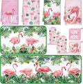 10 Pcs Flamingo Kitchen Dish Towels Rugs Oven Mitts and Pot Holders Set Farmhouse Kitchen Decor Set for Women Mom Daughter Gift Cooking Baking Grilling(Cute Pink)