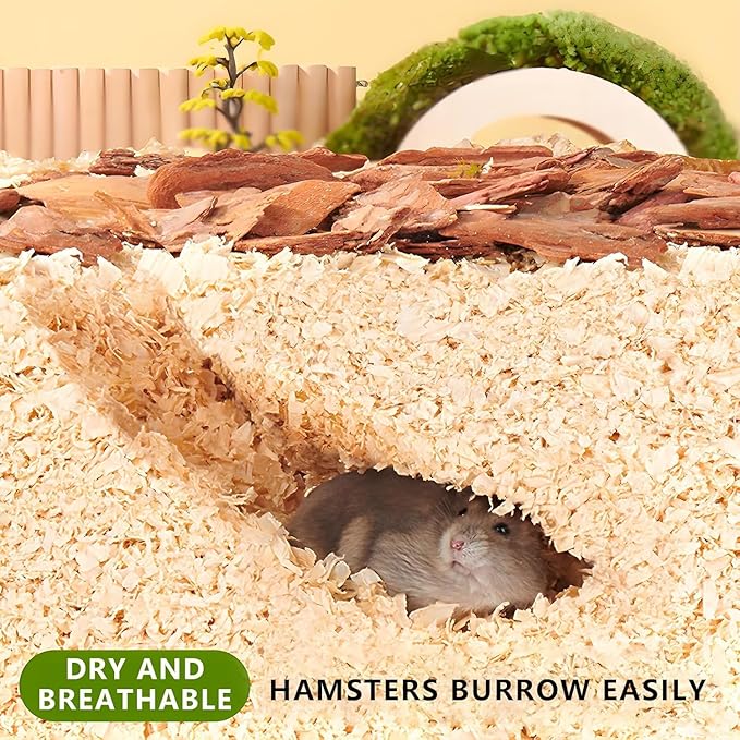 4 LB Hamster Bedding, Sawdust, Wood Shavings, Pine Shavings, Rabbit Beddings, Rat Beddings, Small Animal Bedding, Wood Chips for Pets (4LB)