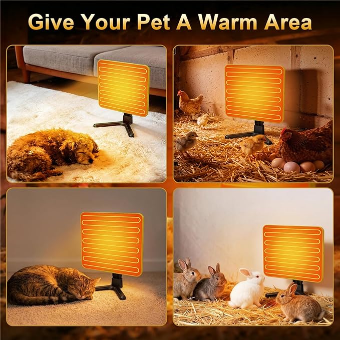 Chick Brooder Plate - Energy Efficient Chick Heating Plate with Adjustable Height and Angle, 50-158°F Digital Temp Control for Winter Chicken Coop, Brooder Box, Ducklings