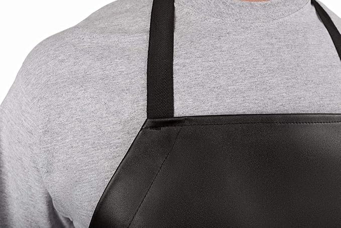 KNG Heavy Duty Waterproof Vinyl Apron Black - Pack of 2