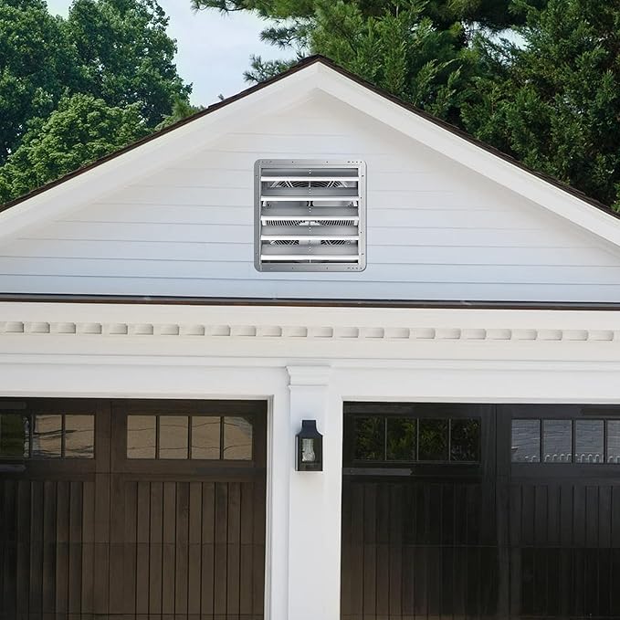 20 Inch Shutter Exhaust Fan, Aluminum Wall Mounted Exhaust Fan, 4000 CFM High Speed Automatic Shutter Attic Fan, Vent Fan For Greenhouse,Shed,Shop,Garage,ETL Listed