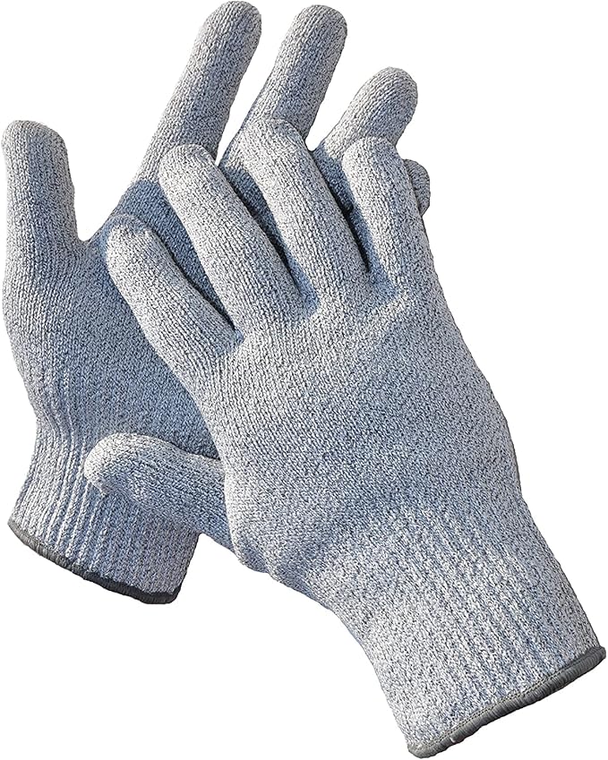 G & F 57100M CUTShield Classic level 5 Cut Resistant Gloves for Kitchen,Food Grade Cut Resistant Gloves, Medium.,Grey