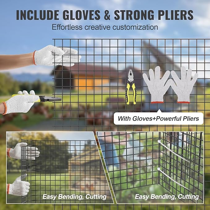 VEVOR Hardware Cloth, 36'' x 100' 1/2inch Galvanized Wire Mesh Roll, 19 Gauge Chicken Wire Fencing Roll, Vinyl Coating Metal Wire Mesh for Chicken Coop Barrier, Rabbit Snake Fences, Poultry Enclosures