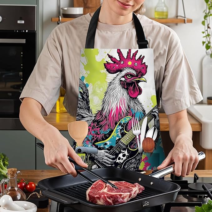 Apron Adjustable Waterproof with Two Deep Pockets Wowen men for Summer BBQ Pool Parties & Resorts