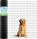 4ft x 50ft Black Vinyl Coated Welded Wire Fence - 14 GA Heavy Duty Garden Fencing, 2"x3" Mesh Rustproof Deer Barrier, Chicken Coop Poultry Run, Dog Fence & Garden Protector for Vegetables