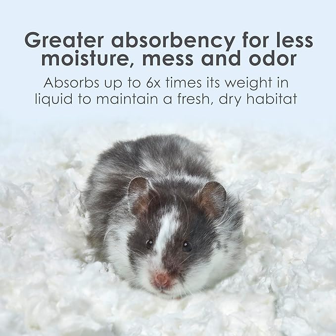 Kaytee Clean & Cozy White Paper Bedding, Made for Small Animals, 100 Liters, Pack of 2