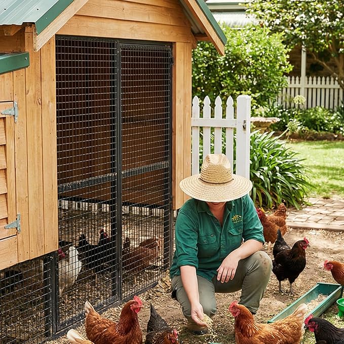 Black Hardware Cloth 1/2in Mesh 24in x 100ft, Chicken Wire Fencing PVC Coated 19 Gauge, Welded Chicken Wire for Rodent Proofing, Tree Guard, Garden Fence, Poultry Netting(1/2in x 24in x 100ft)