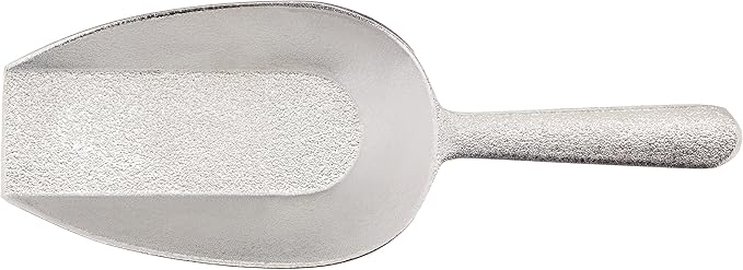 Winco Aluminum Utility Scoop with Flat Bottom, 16-Ounce