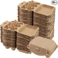 50 PCS Paper Egg Cartons, 6 Egg Cartons Pulp Egg Cartons for Kitchen, Farm, Market, Travel and Transport, Brown