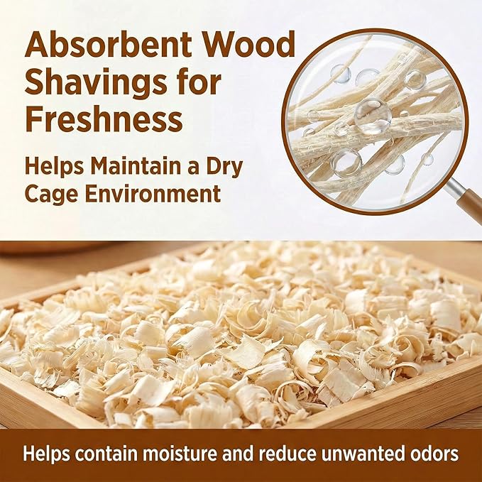 Sukh 10 OZ Aspen Bird Bedding - Aspen Shavings Pet Supplies Bedding and Litter for Guinea Pig Rabbit Snake Enclosure Horse Bunny Hedgehog Chicken Coop Reptile Chinchilla Small Animal