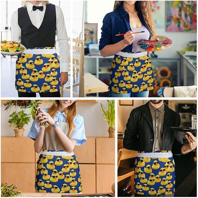 Server Waitress Waist Apron Cooking Kitchen Restaurant Aprons for Women Men