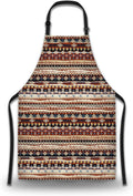 Garden Apron for Men Boho Style Ethnic Pattern Cooking Aprons for Women for Kitchen Cooking Restaurant BBQ Painting Crafting Gardening 27” (W) x 31” (H), Waterproof Aprons
