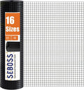 SEBOSS Hardware Cloth 1/4 inch 48" x 50' 23-Gauge, Black Vinyl Coated for Chicken Wire Mesh, Garden Fencing, Chicken Wire Fencing, Wire Cloth, and Animal Control Fencing