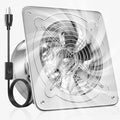 Voltset 10-Inch Industrial Exhaust Fan, 988 CFM Vent Fan for Garage with Power Cord Plug-in & Switch, Powerful Shop Ventilation, Fume Extractor Fan for Greenhouse Shed Smoking house, Silver