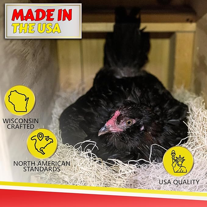 My Favorite Chicken Nesting Box Pads for Chickens - Accessories for Hens, Chicken Coops and Laying Eggs - Square Liners Fit in Your Coop - Natural Fiber Material Bedding Mats