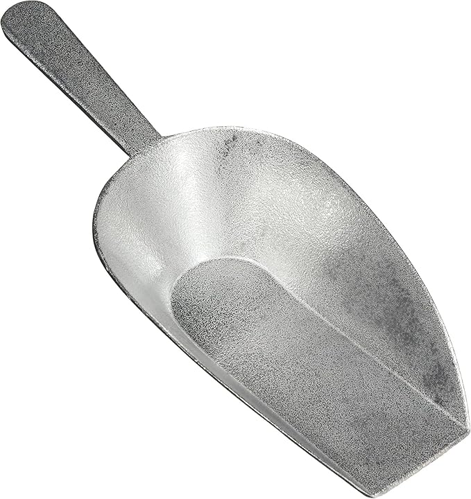 Winco Aluminum Utility Scoop with Flat Bottom, 24-Ounce