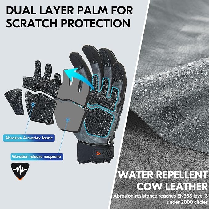 Vgo... Cutproof Gloves,Cut Resistant Gloves,HPPE Anti-cut Liner,Hand Protection,ANSI A3,Touchscreen
