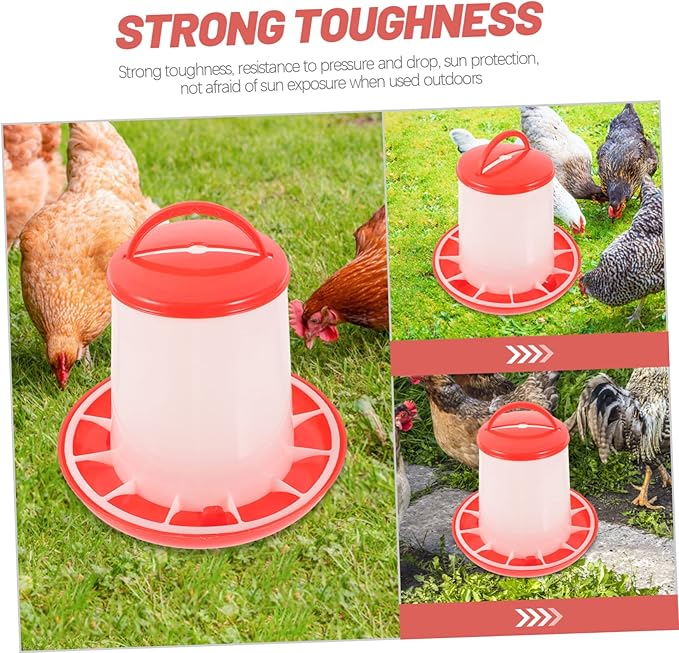 HEMOTON Poultry Feeder Chick Feeder Easy to Clean Hanging Design for Chickens and Other Poultry No Waste Automatic Food Dispenser and Feeding