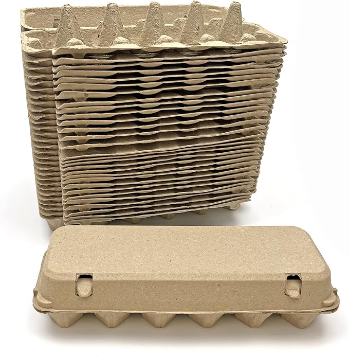 Cackle Hatchery Flat Top Paper Egg Cartons (30 Pack)