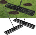 Happygrill Lawn Leveling Rake, Heavy Duty Lawn Level Tool for Soil w/67” Handle, Dirt Ground Leveler, Effort-Saving Landscape Rake for Garden, Backyard, Golf Course, Farm, Pasture (46" x 10", Black)