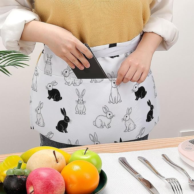 Server Waitress Waist Apron Cooking Kitchen Restaurant Aprons for Women Men