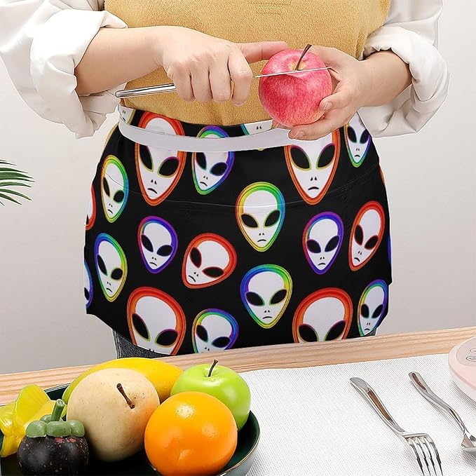 Short 3 Pockets Waist Waiter Waitress Half Apron Waterproof Chef Aprons