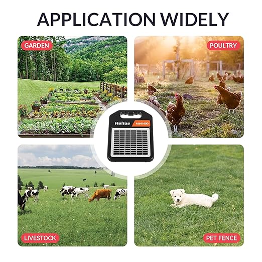 Solar Electric Fence Set: MINI400 + MINI250 Solar Electric Fence Charger, 0.3Joule & 0.18Joule for Versatile Protection