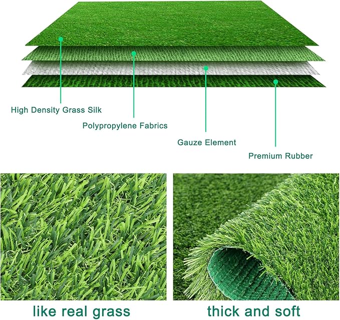 8 Pack Chicken Nesting Box Pads - Washable Artificial Grass Nesting Pads - Chicken Nesting Pads for Chicken Coop and Pet Garden Lawn Indoor Outdoor 12"×12"×1"