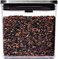 OXO Steel POP Container Short Rectangle- 1.7 Qt for Brown Sugar, Dried Beans and More,Grey