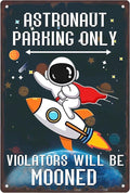 Astronaut Parking Only Sign-Outer Space Room Decor for Boys,Space Gifts for Kids,Space Themed Bedroom Decor 8x12 Inches