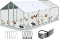 Quictent Large Metal Chicken Coop Run for 30+ Poultry with Side Hardware Cloth & Waterproof Cover, Advanced Series Outdoor Walk-in Cage Hen Duck Rabbit Dog Pen Yard Farm House, 18x9x6.6FT