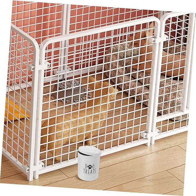 ABOOFAN 1piece Metal Dog Food Storage Container Airtight Lid Compact Design for Dog Treats and Supplies Safe Convenient Home Organizer