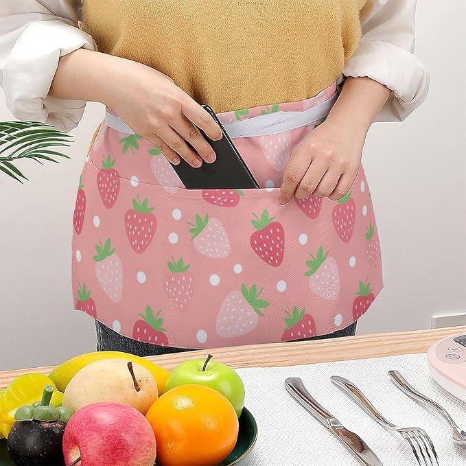 Server Waitress Waist Apron Cooking Kitchen Restaurant Aprons for Women Men