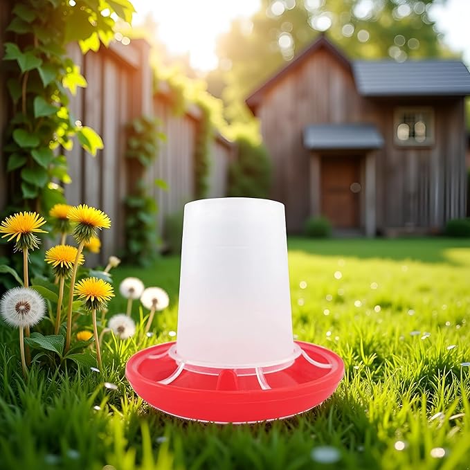 1Pc Baby Chick Feeder Waterer 0.35Lbs Chicken Feeder Chicken Waterer Small Birds Poultry Feeding Equipment Kit and Feeder Baby Chick Jar for Brooder 5.4 Ounce(ZS455)